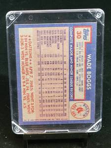 lot 96 image: 1984 Topps Baseball Wade Boggs Rookie Card #30