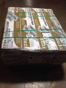 lot 19 image: Pallet of 16 cases of Halex Poplar 1 in. Wide x 4 ft. Long Carpet Tack Strip for Wood Subfloors (100-Pack) not used