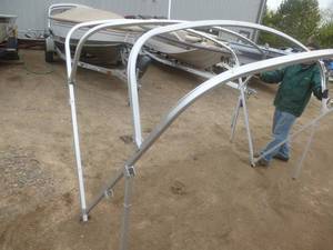 lot 114 image: Pontoon Bimini Frame 102 w x 78 Tall