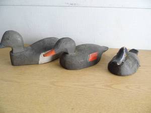 Lot of 3 Vintage Wooden Decoys