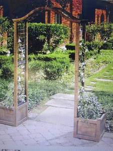 lot 81 image: Garden Arched Trellis with Planters...