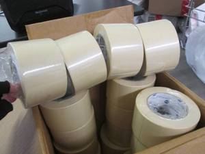 lot 143 image: Box of 16 Rolls Masking Tape 2.83 i...