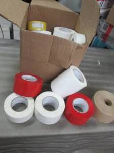 lot 144 image: Box of Assorted Tape Reinforced & F...