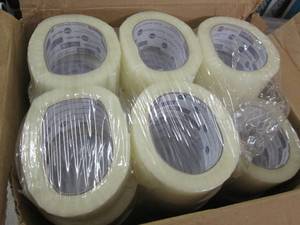 lot 149 image: Box of 35 Rolls Clear Packing Tape ...
