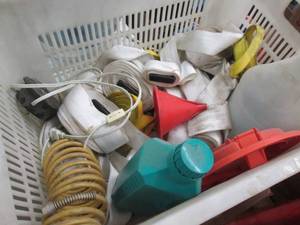 lot 170 image: Laundry Basket of Straps & misc...
