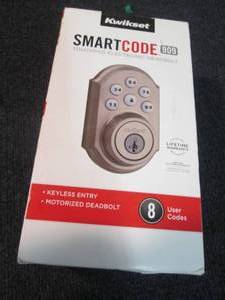 lot 198 image: Kwikset SmartCode 909 Satin Nickel ...
