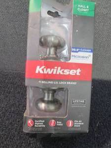 lot 242 image: Kwikset Juno Satin Nickel Passage H...