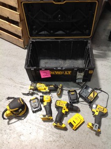 lot 2 image: Lot of Assorted Dewalt Tools - 4 20V Power Tools plus Batteries and charger and electric sander used all in working condition review pictures