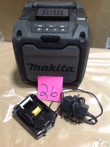 lot 26 image: Makita 18-Volt LXT  12-Volt MAX CXT Lithium-Ion Cordless Bluetooth Job Site Speaker plus 1 Battery in like new condition