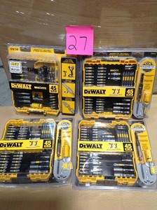 lot 27 image: Lot of 4 New Assorted Dewalt MAXFIT Screwdriving Sets