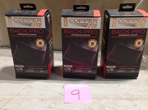 lot 9 image: Lot of 3 New Copper Back Pro support