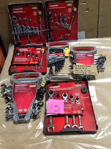 lot 15 image: Lot of assorted Husky Mechanic tools-  Ratcheting Wrench sets- some sets  missing pieces not used review pictures