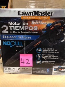 lot 42 image: Lawnmaster NO-PULL 200 MPH 370 CFM 26cc Gas with Electronic Start Handheld Leaf Blower