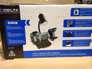 lot 43 image: Delta 8 inch variable speed grinder not used