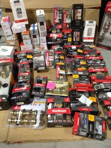 lot 53 image: Lot of assorted door locks and hardware not inspected review pictures