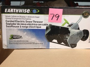 lot 79 image: Earthwise 16 in. 12 Amp Corded Electric Snow Shovel Not used