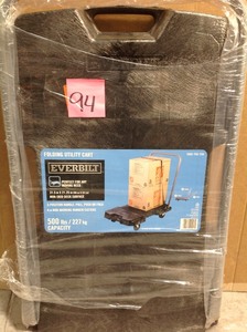 lot 94 image: Everbilt Adjustable Hand Trolley 500 lb capacity not used