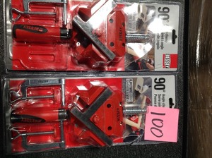 lot 100 image: Lot of 2 Bessey Ws-32k 90 Angle Clamp With Table Mount Clamps - one clamp missing