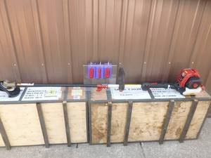 lot 10 image: Craftsman 4 cycle Brush Cutter. Good condition. Tested & works. As shown.