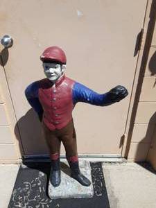 Cement Jockey Statue
