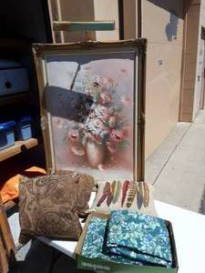 Painting, Light & Throw Pillows
