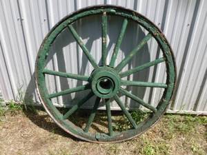 lot 310 image: Antique Wooden Wheel