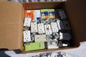lot 10 image: Large Lot of Leviton Brand GFCI Electrical Outlets