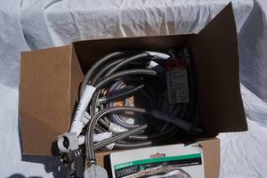 lot 19 image: Large Lot of Braided Bathroom SinkToilet Kitchen Sink Water Lines