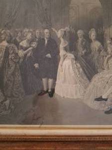 lot 58 image: Large Benjamin Franklin Engraved Print  Franklins Reception at the Court of France, 1778