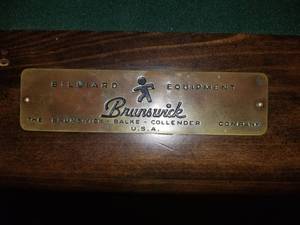 lot 4 image: Brunswick Pool Table 92 x 45.5 with Accessories & Ping Pong Option