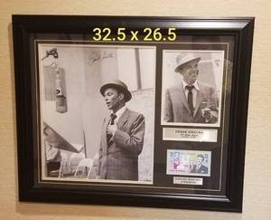lot 70 image: Frank Sinatra Signed Framed Photos and Bank Note with COA