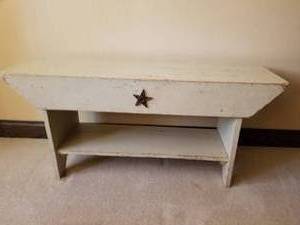 lot 35 image: Pepper White Primitive Bench