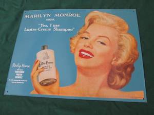 lot 107 image: Marilyn Monroe Metal Sign See Phot...