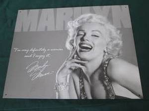 lot 108 image: Marilyn Monroe Metal Sign See Phot...