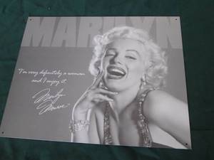 lot 109 image: Marilyn Monroe Metal Sign See Phot...