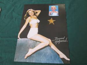 lot 110 image: Marilyn Monroe Metal Sign See Phot...