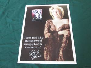 lot 113 image: Marilyn Monroe Metal Sign See Phot...