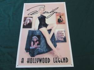 lot 116 image: Marilyn Monroe Metal Sign See Phot...