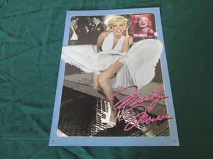 lot 117 image: Marilyn Monroe Metal Sign See Phot...