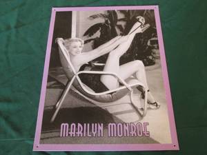 lot 118 image: Marilyn Monroe Metal Sign See Phot...