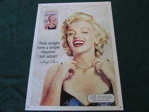 lot 119 image: Marilyn Monroe Metal Sign See Phot...