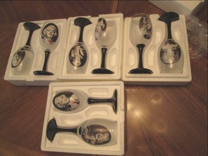 lot 79 image: Set of 8 Marilyn Monroe Wine Glasse...