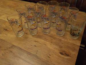 lot 13 image: 12 Viking Glasses and 1 Budweiser...