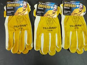 lot 31 image: 3 Pair Top GrainSplit Cowhide Driv...