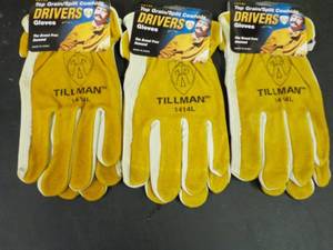 lot 32 image: 3 Pair Top GrainSplit Cowhide Driv...
