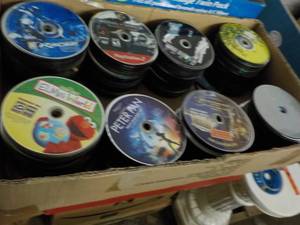 lot 80 image: 480 or so DVDs, CDs, Audio Books a...