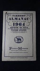 Original 1919 Wilkinson County Gazette and 1964 Farmers Almanac - See Pics
