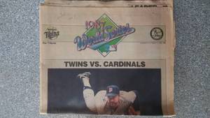 Original Vintage Star Tribune Newspapers Featuring Twins 198791 World Series & Kirbey Pucket Retirement & Babe Ruth Passing - See Pics
