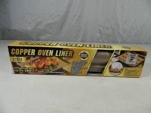 lot 163 image: New 2 Pack of Copper Oven Liners