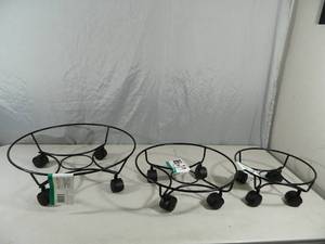 lot 12 image: 3 New Heavy Duty Plant Caddies